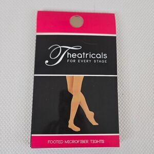 Theatricals Footed Microfiber Tights Light Suntan Size S Adult